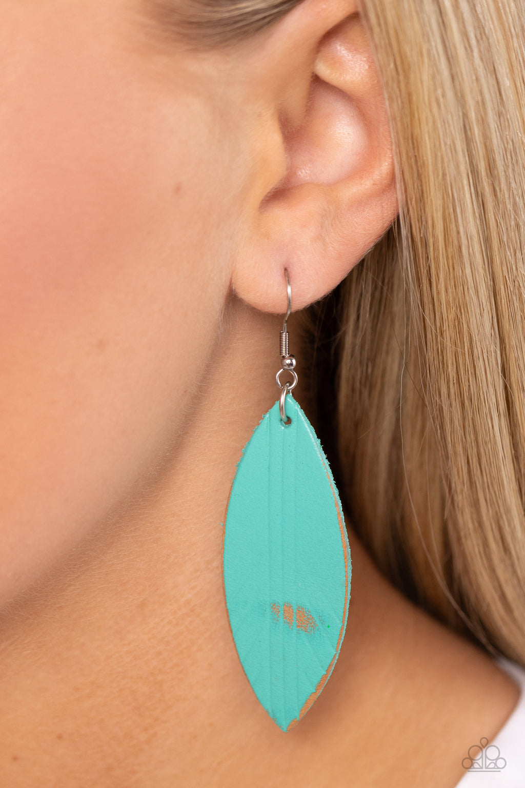 five-dollar-jewelry-leather-lounge-blue-earrings-paparazzi-accessories