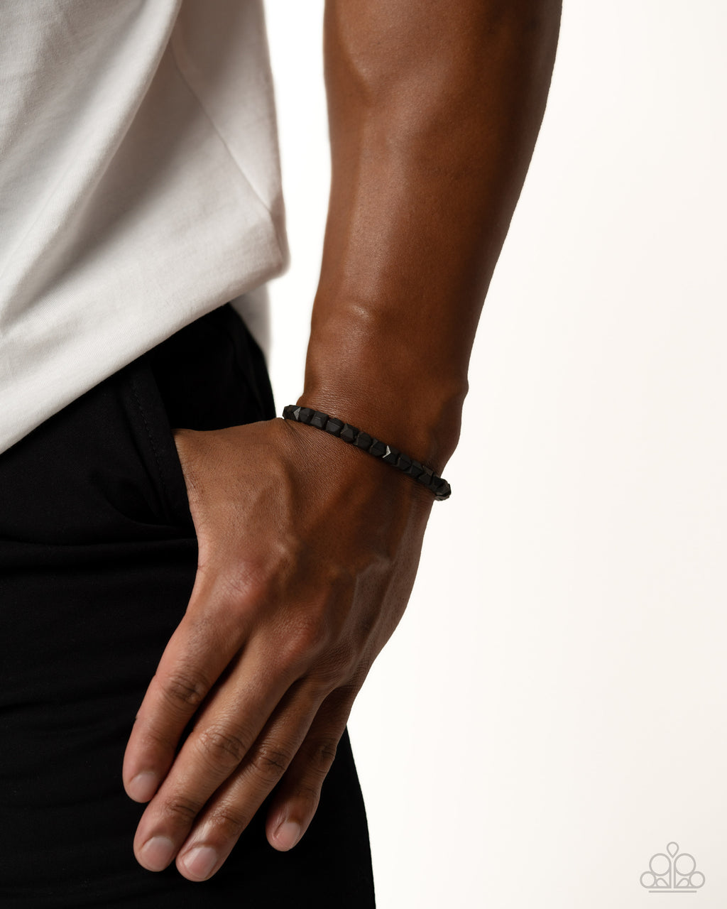 five-dollar-jewelry-faceted-finale-black-mens bracelet-paparazzi-accessories