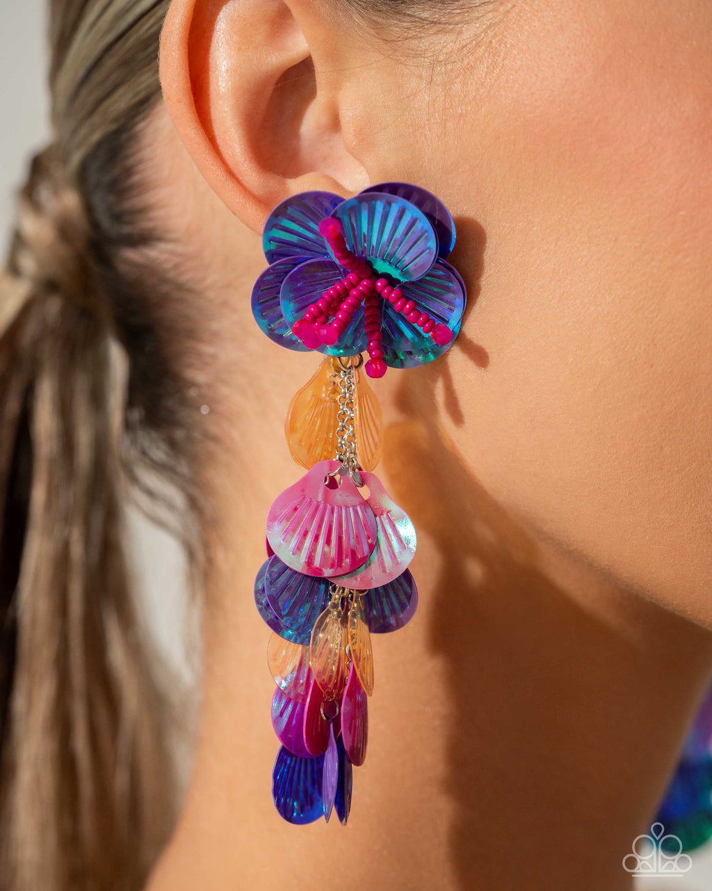 five-dollar-jewelry-under-the-waves-purple-post earrings-paparazzi-accessories