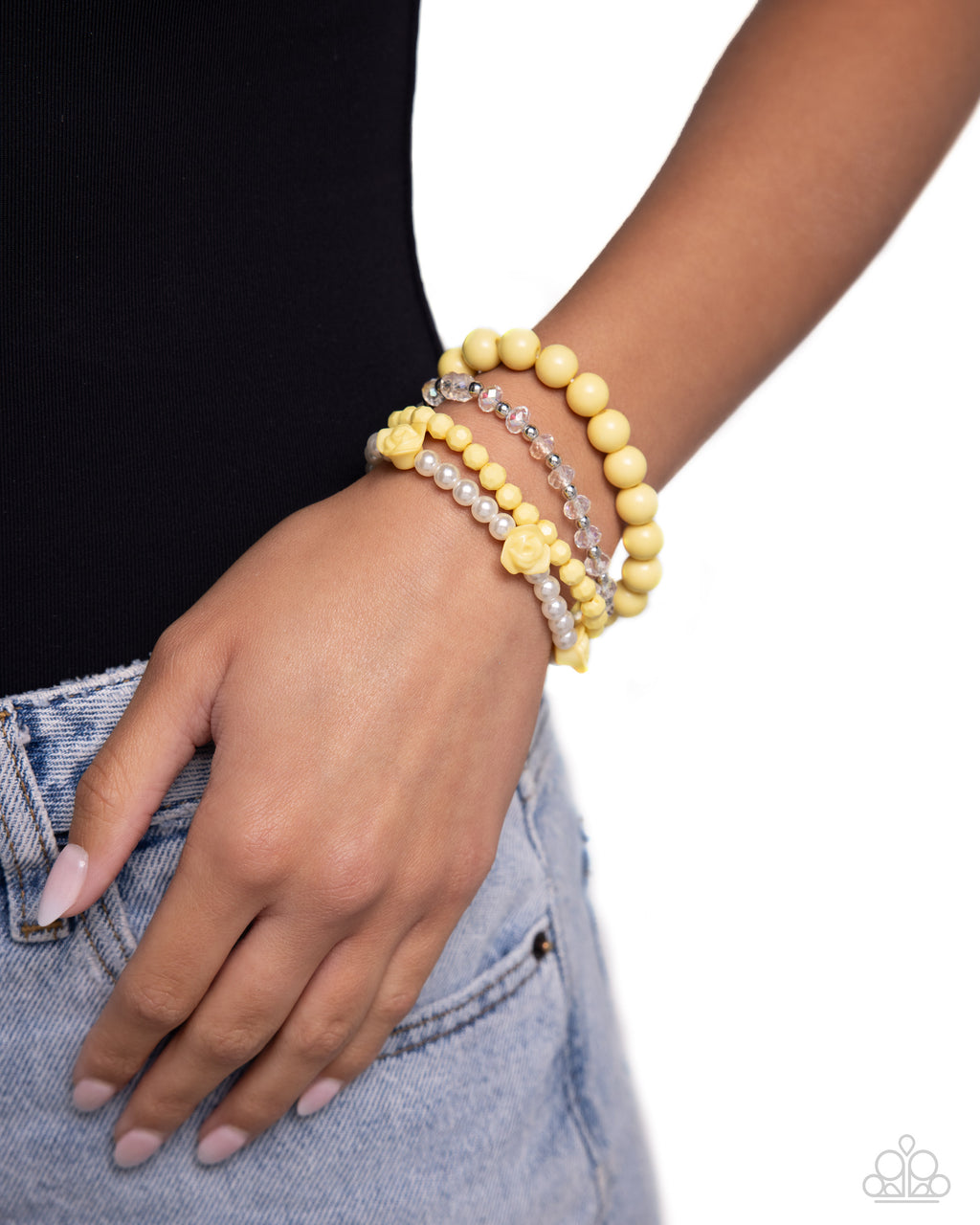 five-dollar-jewelry-rosy-retrospection-yellow-bracelet-paparazzi-accessories