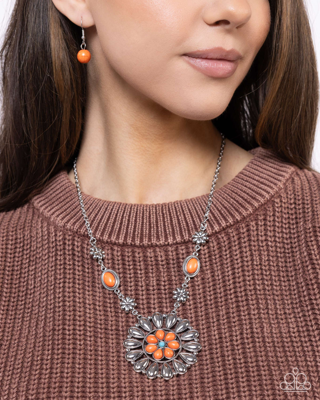 five-dollar-jewelry-ornate-opinion-orange-necklace-paparazzi-accessories
