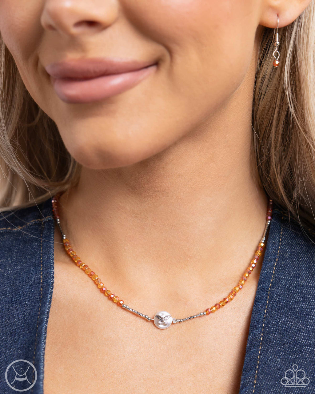 five-dollar-jewelry-aerial-action-orange-necklace-paparazzi-accessories