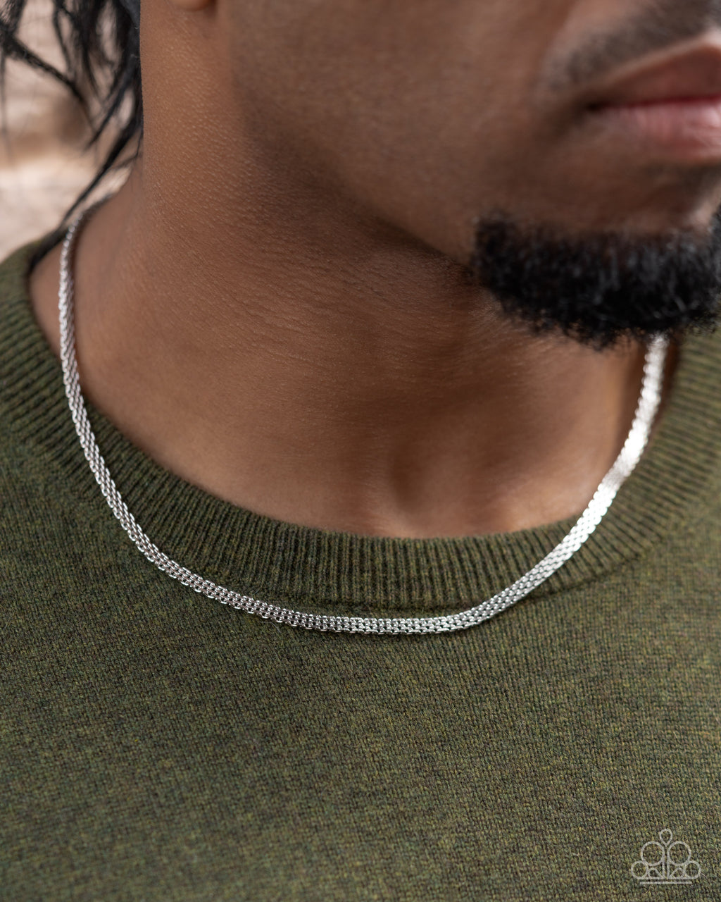 five-dollar-jewelry-chained-character-silver-mens necklace-paparazzi-accessories