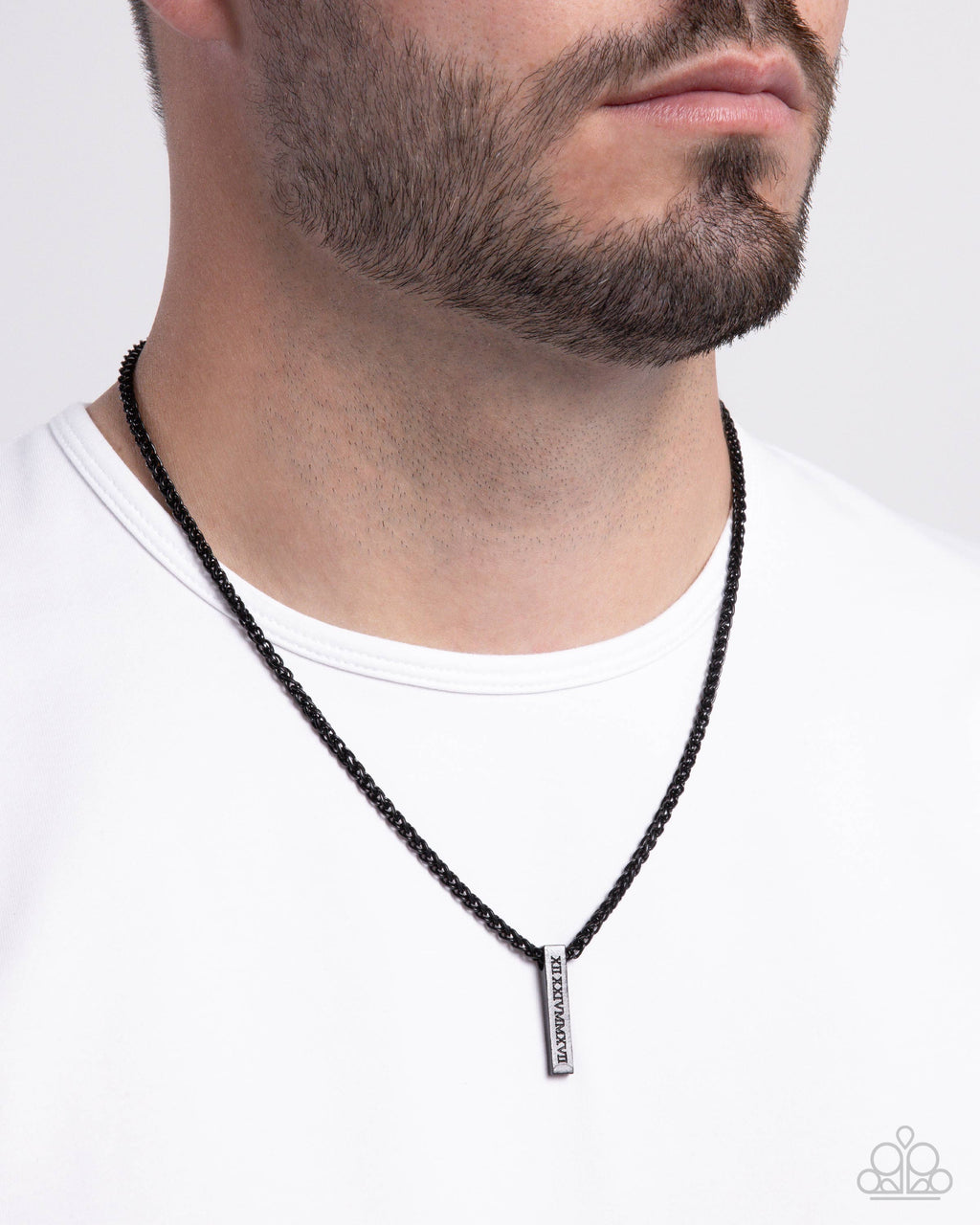 five-dollar-jewelry-roman-rebel-black-mens necklace-paparazzi-accessories