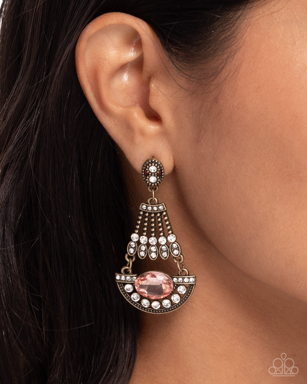 five-dollar-jewelry-complimentary-chandelier-brass-post earrings-paparazzi-accessories