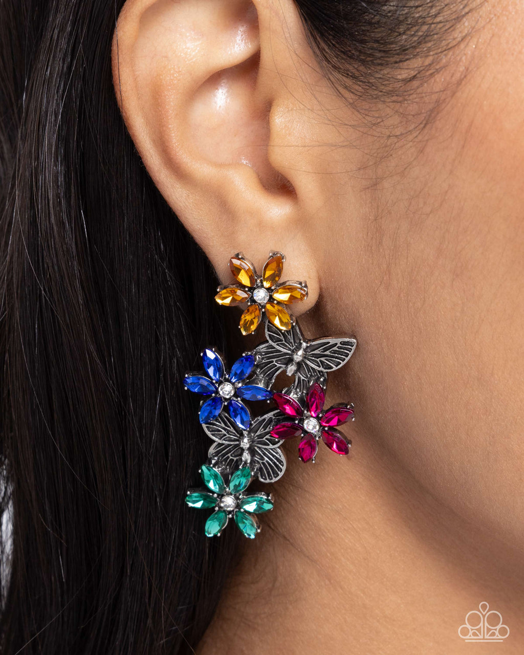 five-dollar-jewelry-aerial-award-multi-post earrings-paparazzi-accessories