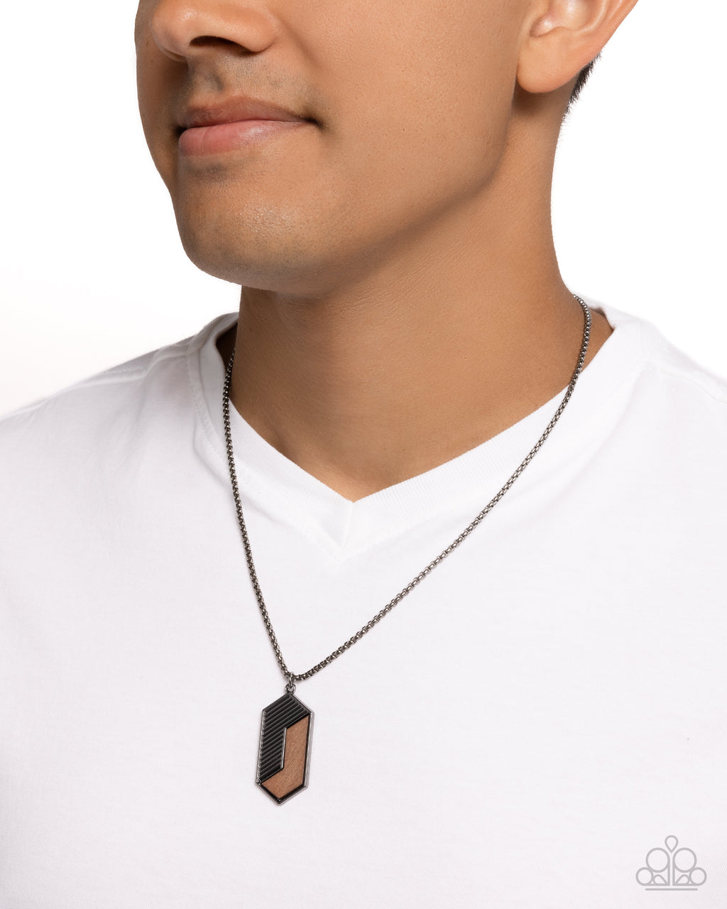 five-dollar-jewelry-woodwork-study-black-mens necklace-paparazzi-accessories