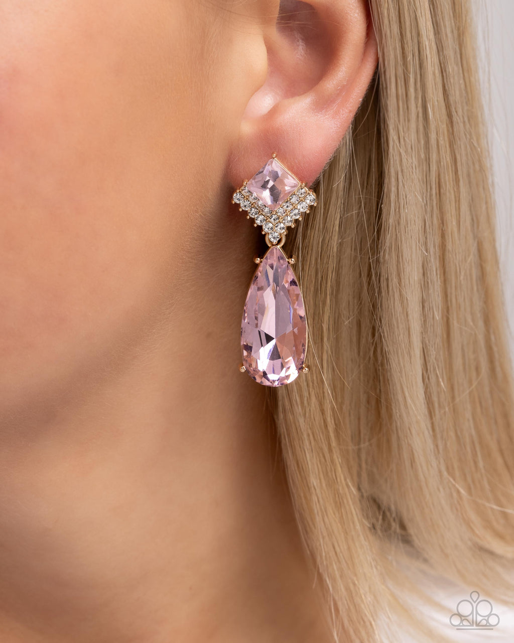 five-dollar-jewelry-diamond-life-pink-post earrings-paparazzi-accessories