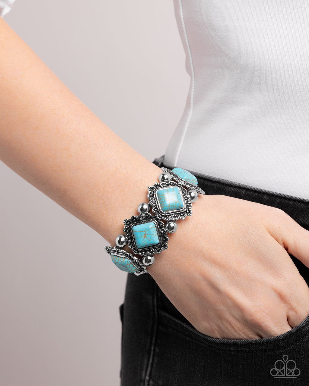 five-dollar-jewelry-noble-nature-blue-bracelet-paparazzi-accessories