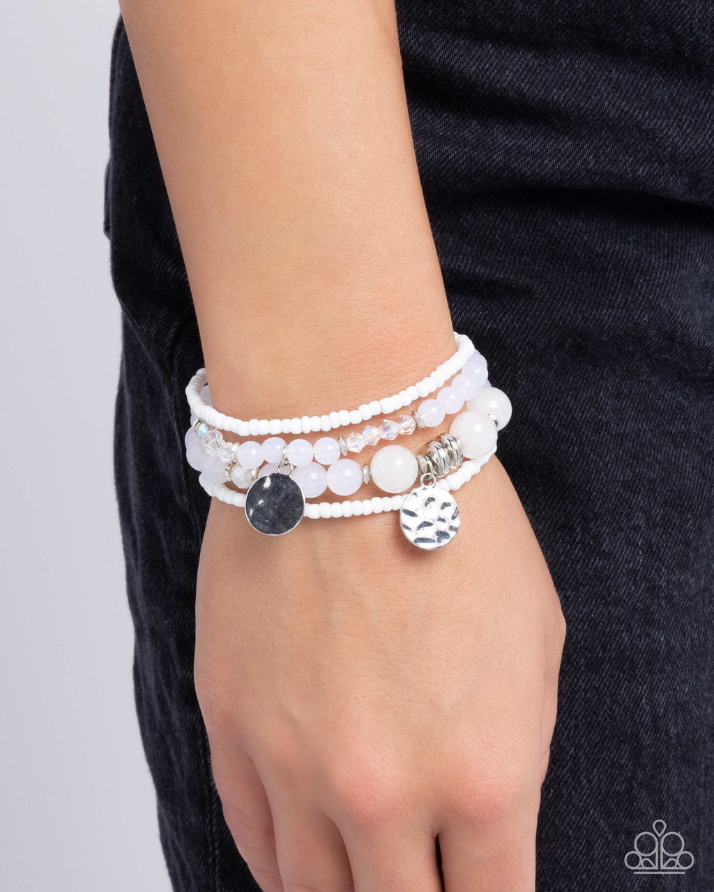 five-dollar-jewelry-superior-stack-white-bracelet-paparazzi-accessories