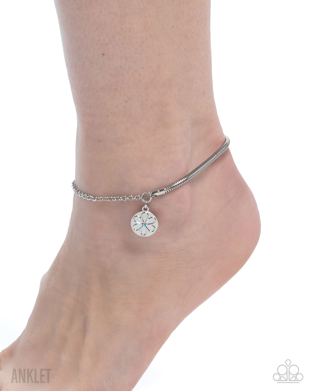 five-dollar-jewelry-glistening-growth-blue-anklet-paparazzi-accessories