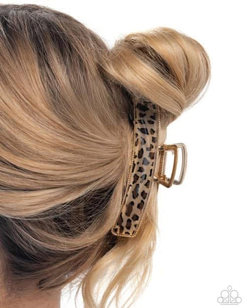 five-dollar-jewelry-cheetah-clip-brown-hair clip-paparazzi-accessories