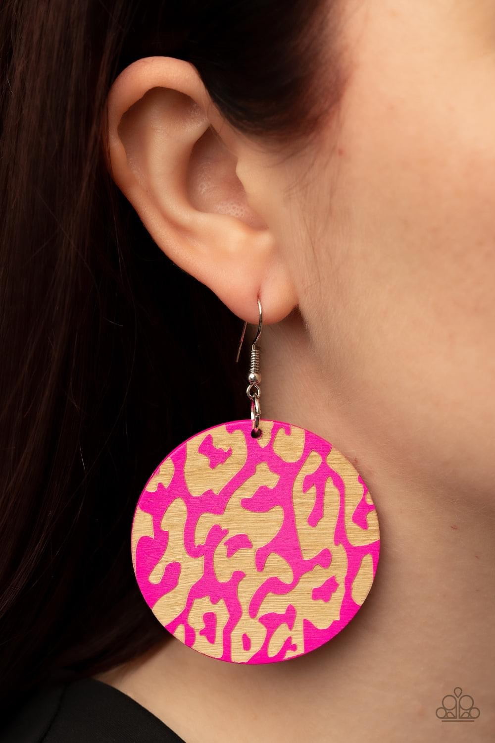 five-dollar-jewelry-catwalk-safari-pink-earrings-paparazzi-accessories