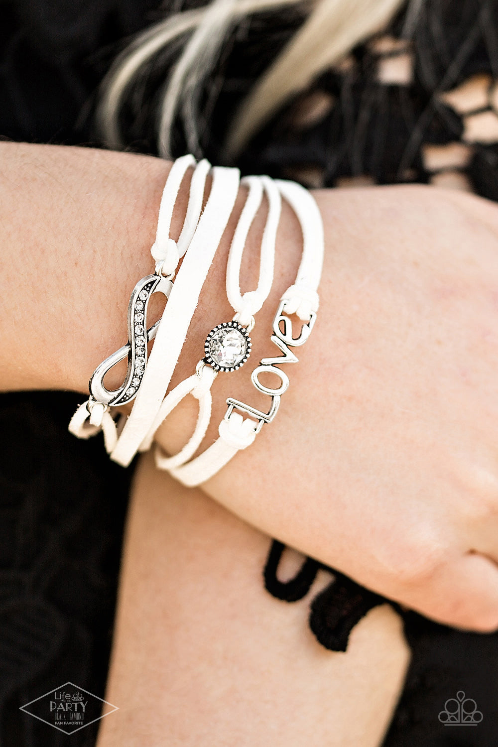 five-dollar-jewelry-infinitely-irresistible-white-bracelet-paparazzi-accessories