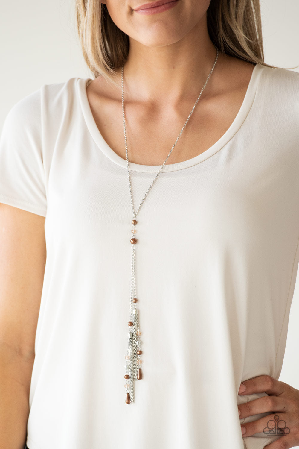 five-dollar-jewelry-timeless-tassels-brown-necklace-paparazzi-accessories