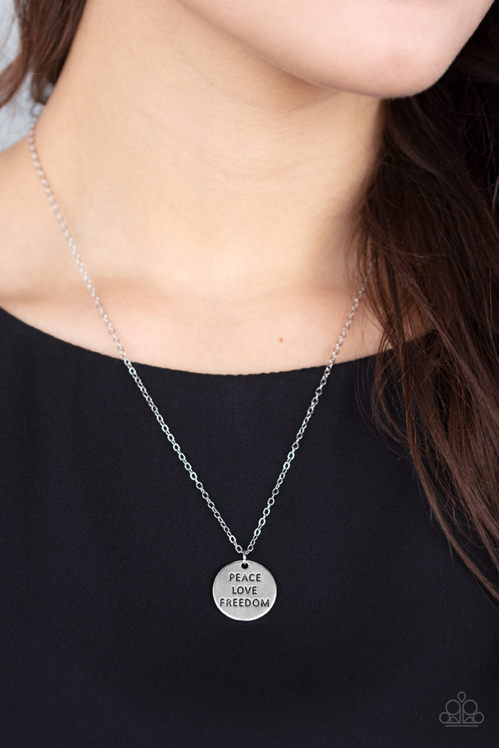 five-dollar-jewelry-freedom-isnt-free-silver-necklace-paparazzi-accessories