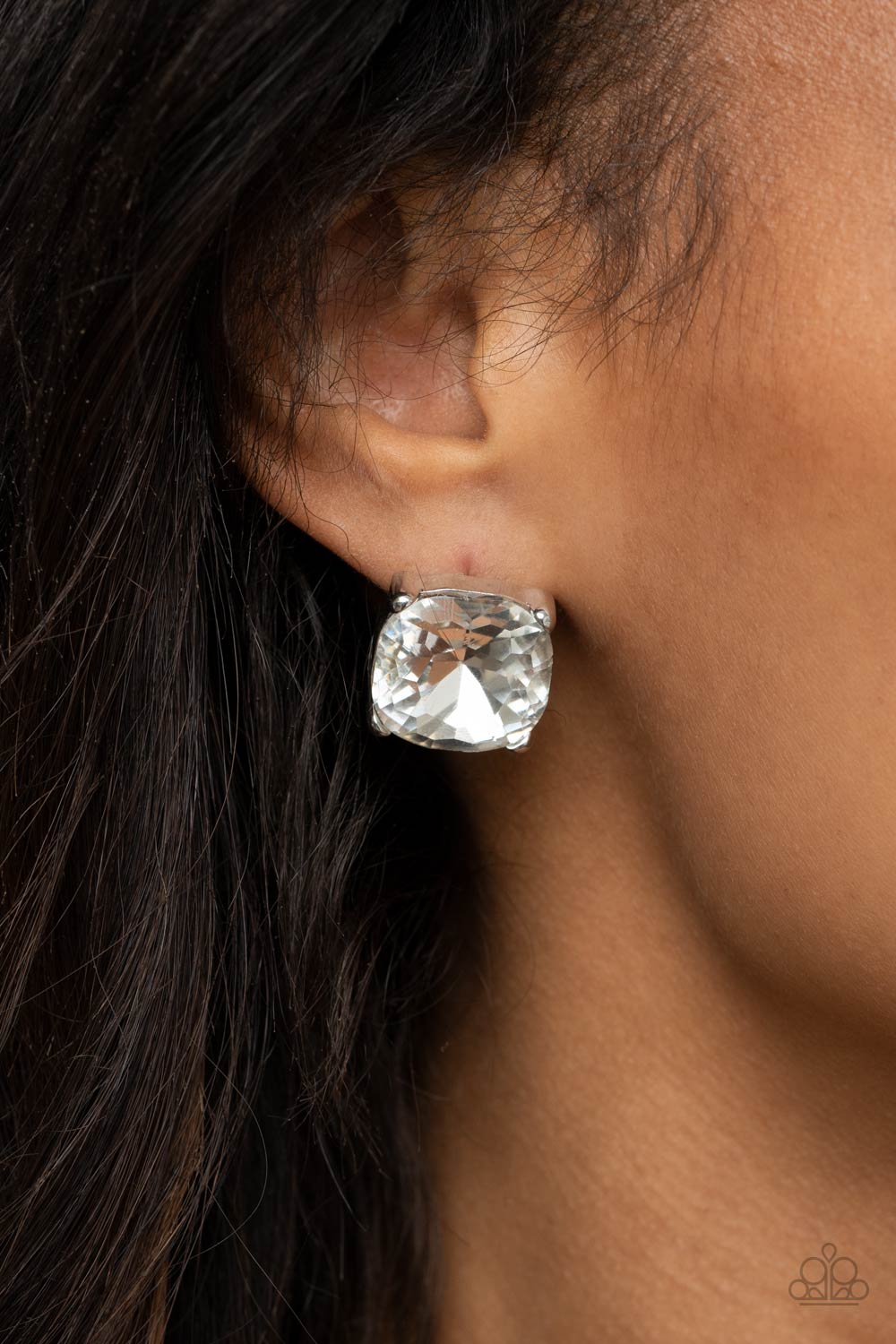 five-dollar-jewelry-royalty-high-white-post earrings-paparazzi-accessories