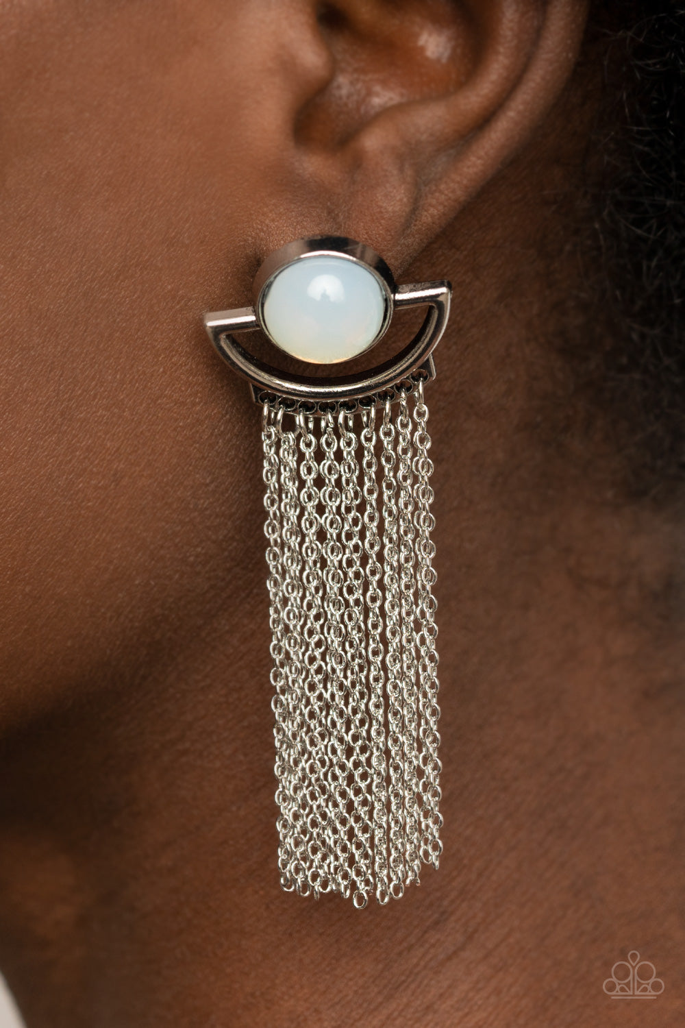 five-dollar-jewelry-opal-oracle-white-post earrings-paparazzi-accessories