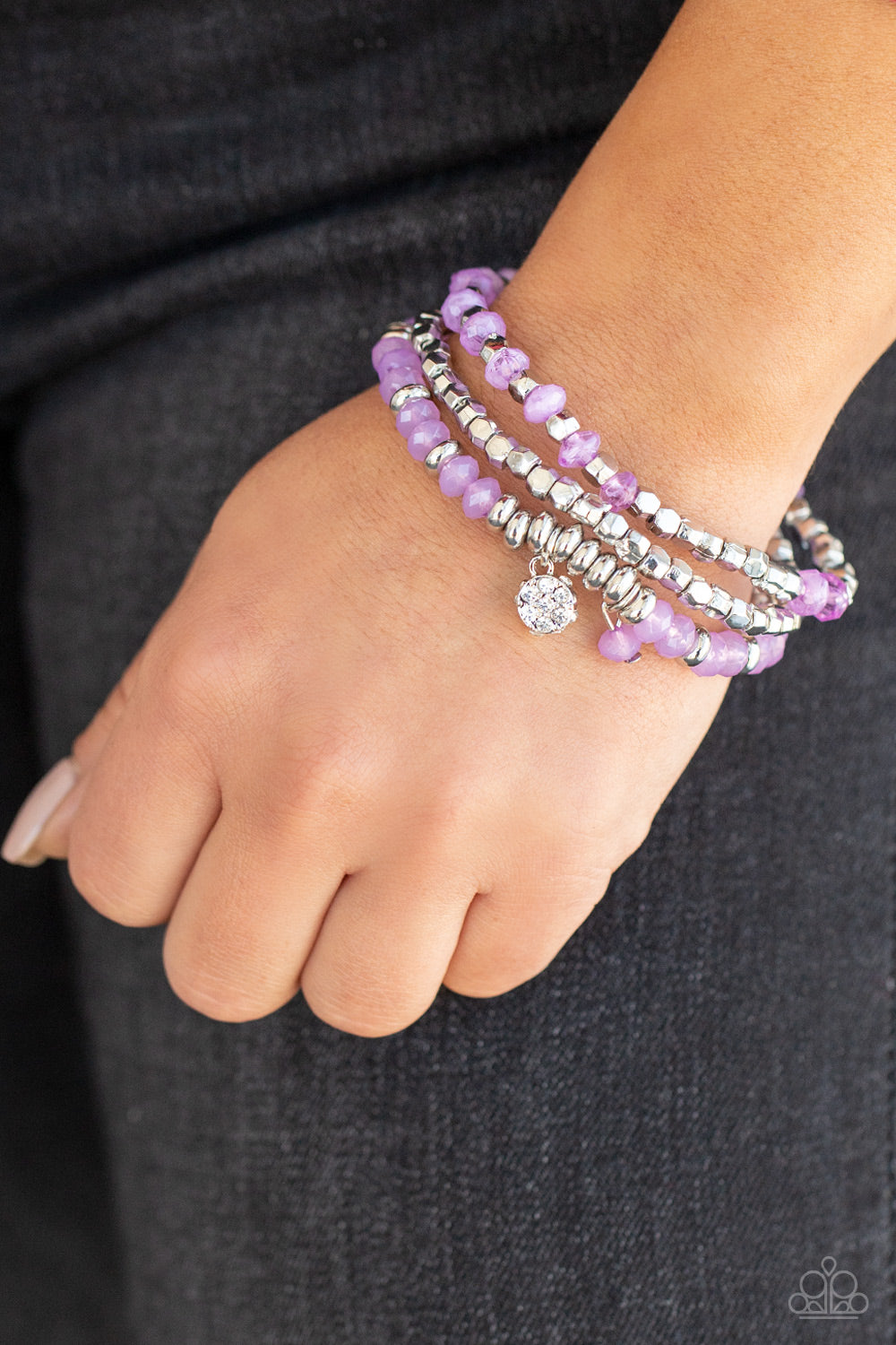 five-dollar-jewelry-glacial-glimmer-purple-bracelet-paparazzi-accessories