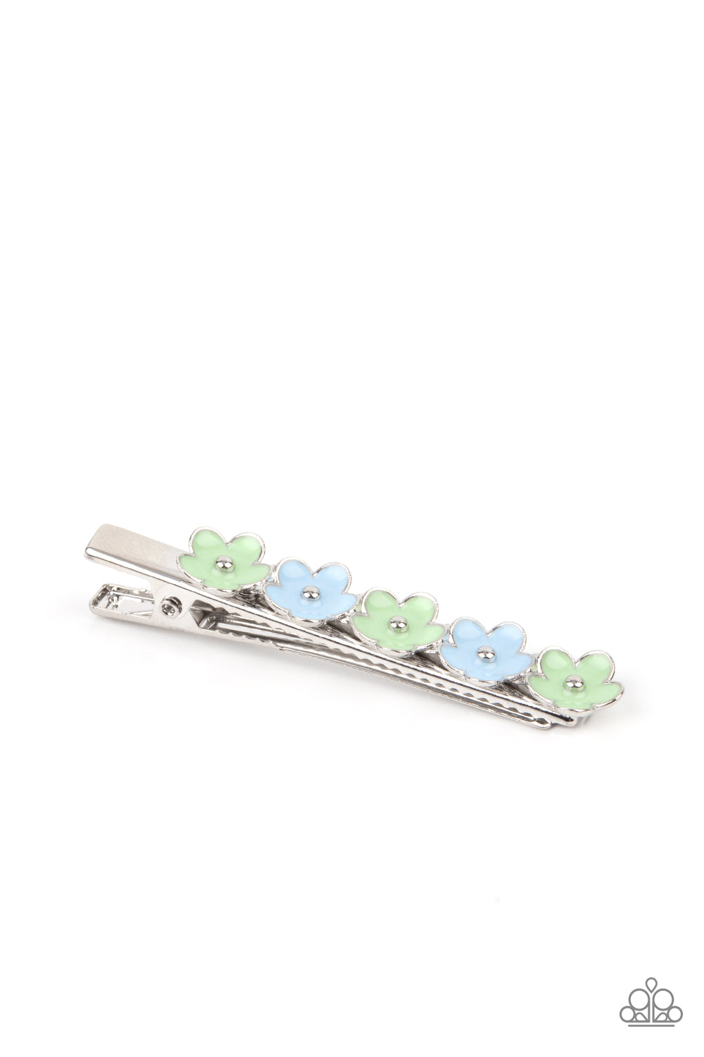 five-dollar-jewelry-flower-patch-flirt-multi-hair clip-paparazzi-accessories