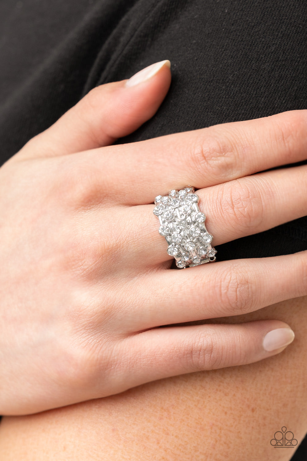 five-dollar-jewelry-metro-motivation-white-ring-paparazzi-accessories