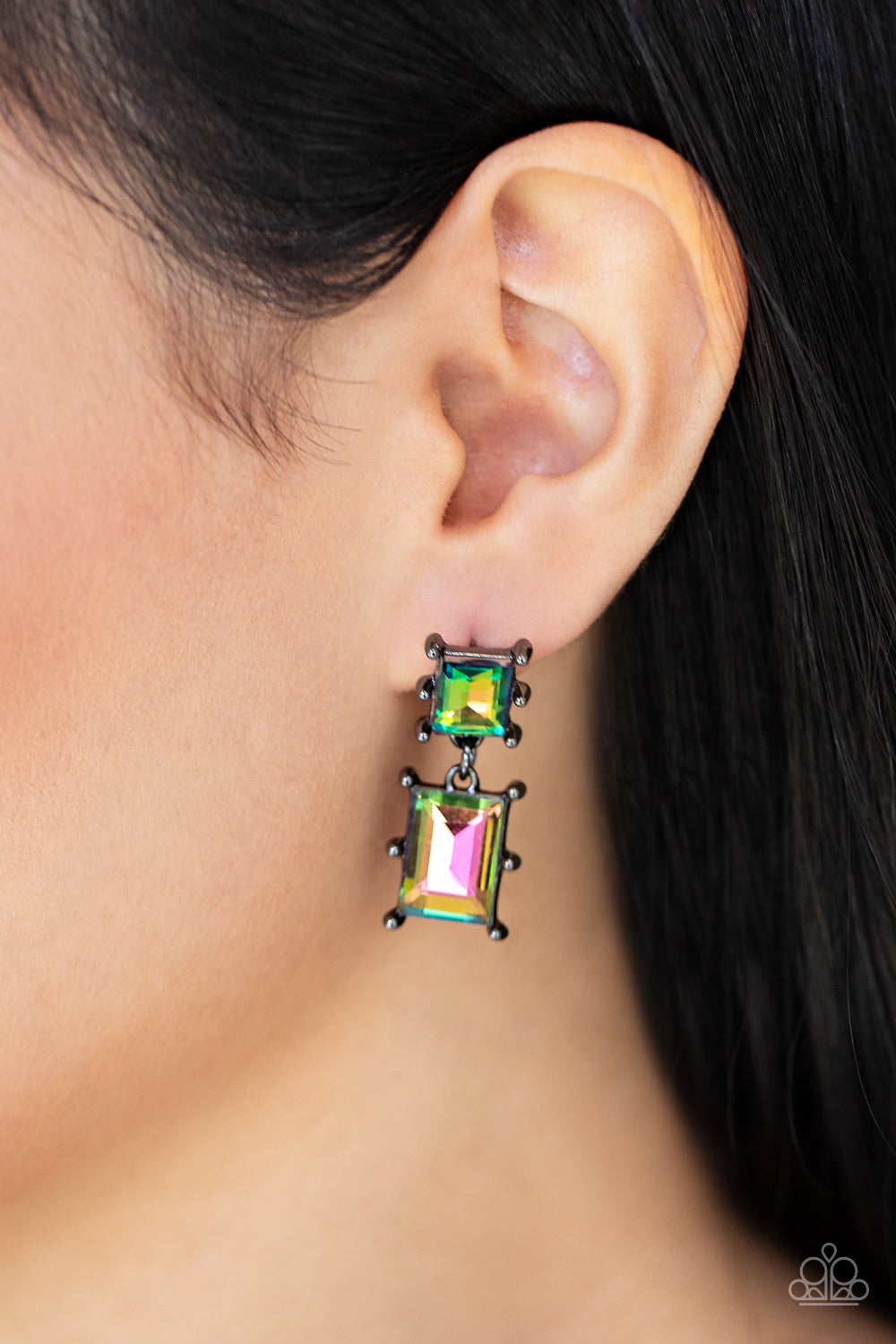 five-dollar-jewelry-cosmic-queen-multi-post earrings-paparazzi-accessories