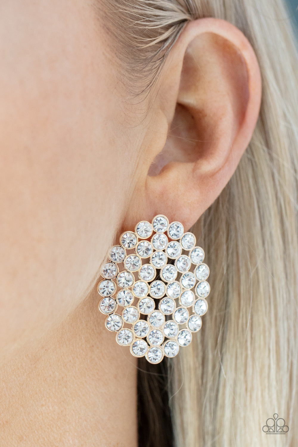 five-dollar-jewelry-drama-school-dropout-gold-post earrings-paparazzi-accessories