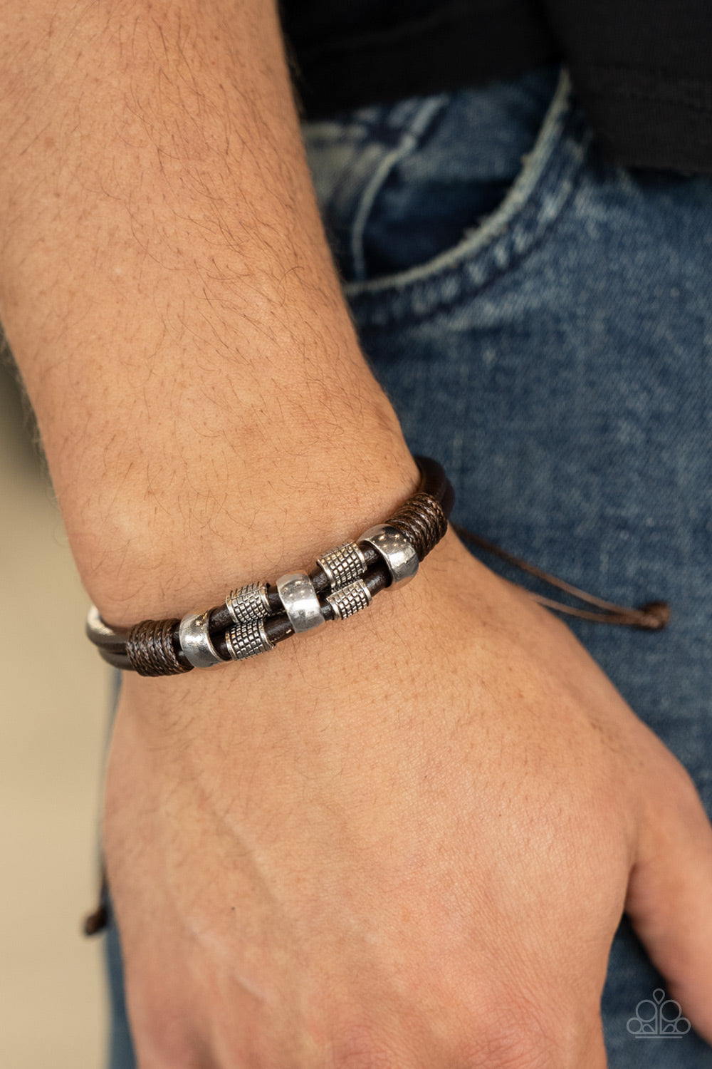 five-dollar-jewelry-urban-cattle-drive-brown-bracelet-paparazzi-accessories
