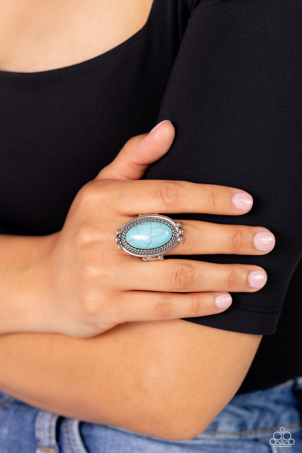 five-dollar-jewelry-lost-in-sagebrush-blue-ring-paparazzi-accessories