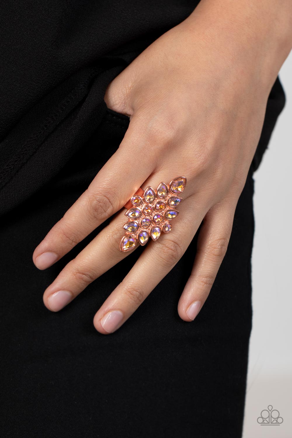 five-dollar-jewelry-combustible-iridescence-copper-ring-paparazzi-accessories