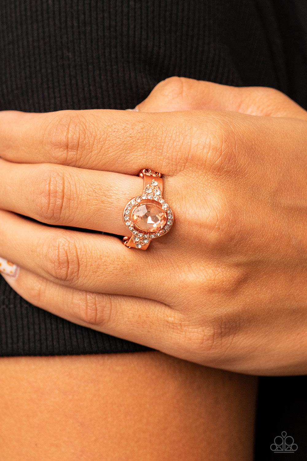 five-dollar-jewelry-dazzling-i-dos-copper-ring-paparazzi-accessories