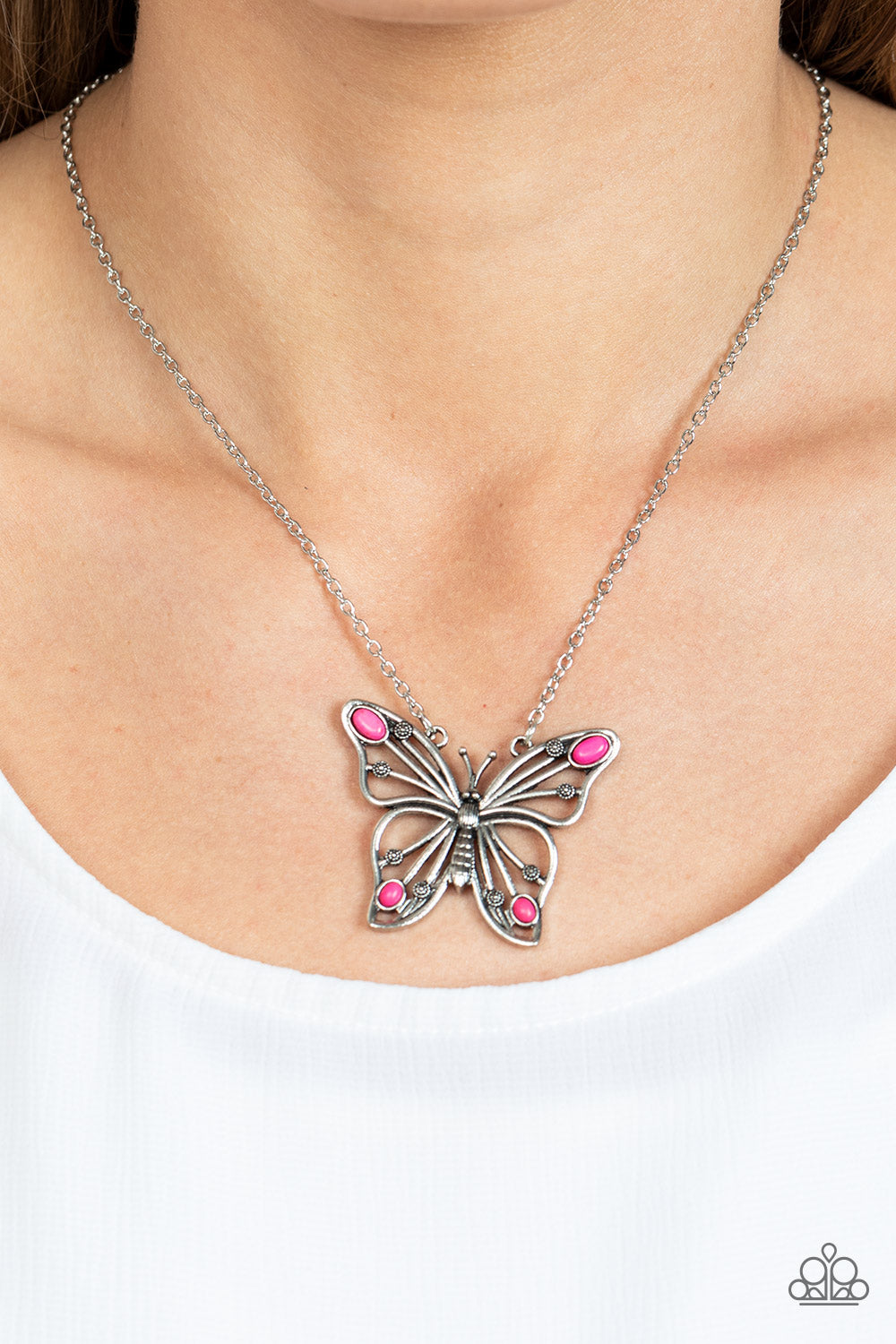 five-dollar-jewelry-badlands-butterfly-pink-necklace-paparazzi-accessories