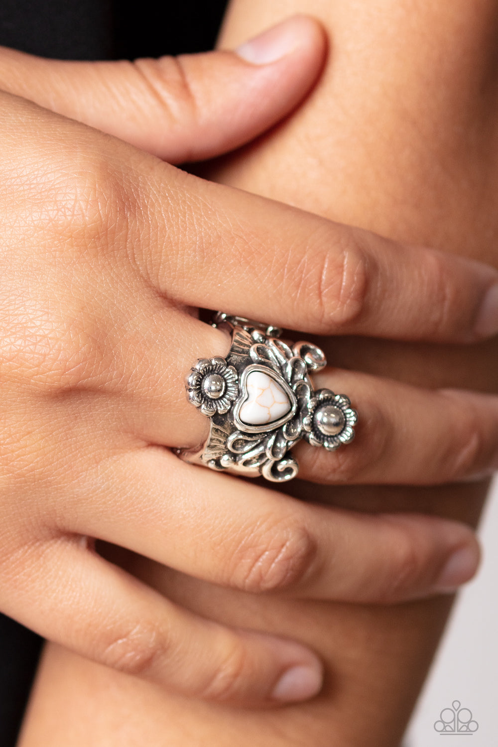 five-dollar-jewelry-trailblazing-tribute-white-ring-paparazzi-accessories