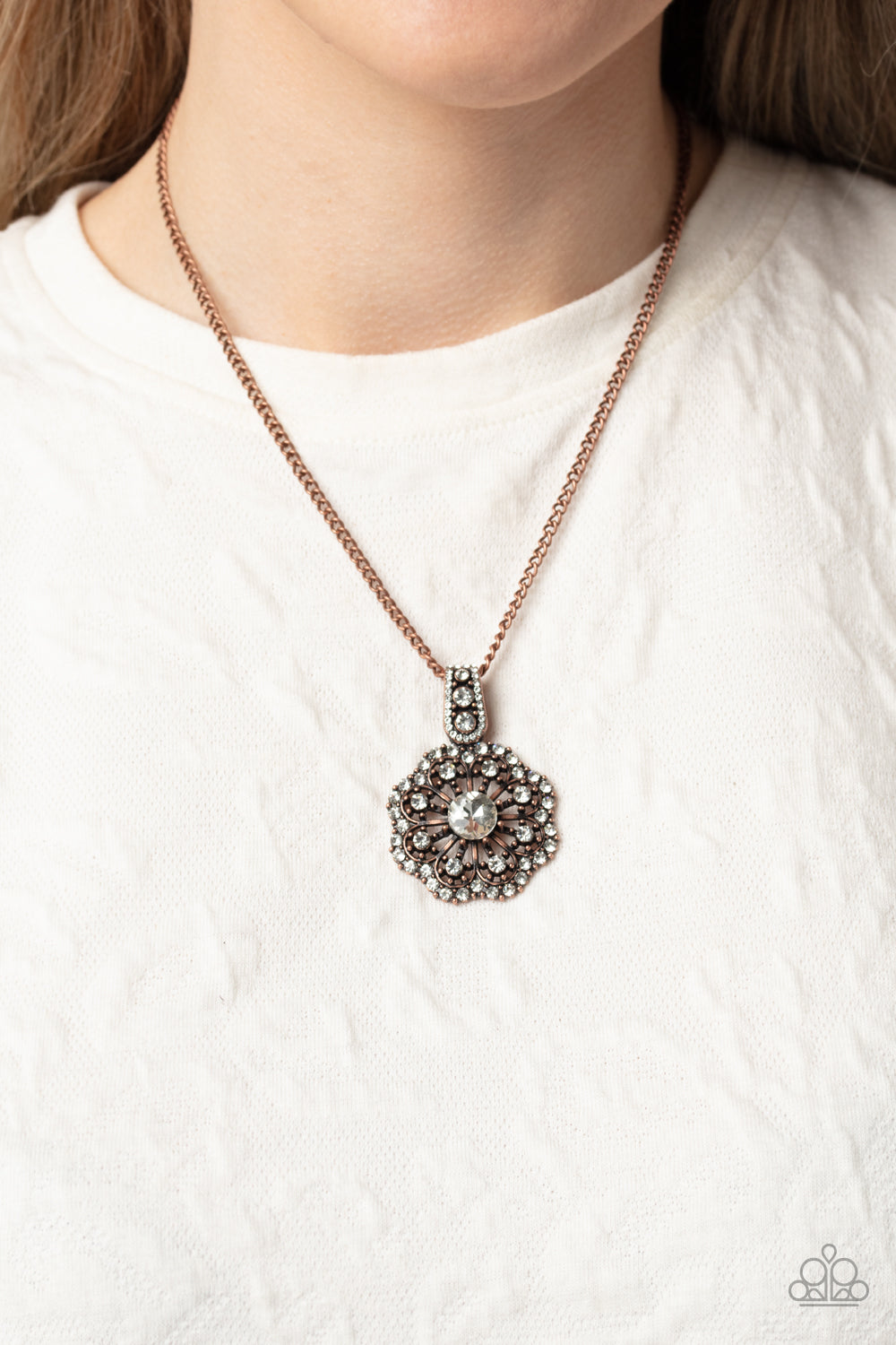 five-dollar-jewelry-bewitching-brilliance-copper-necklace-paparazzi-accessories