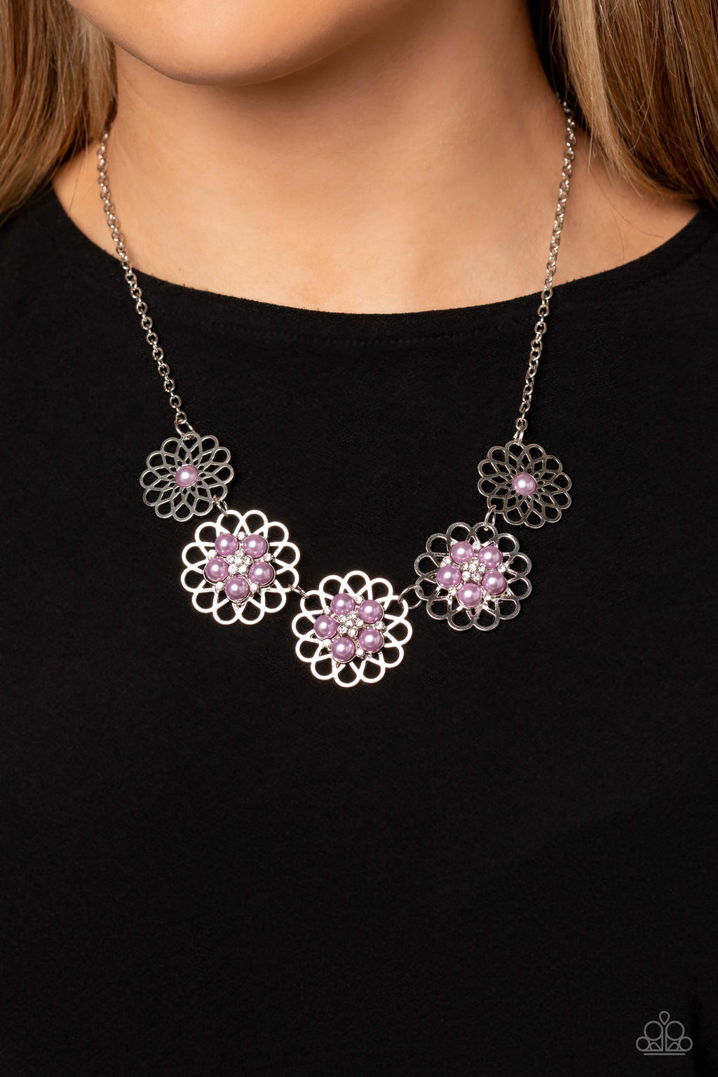 five-dollar-jewelry-mandala-mosaic-purple-necklace-paparazzi-accessories