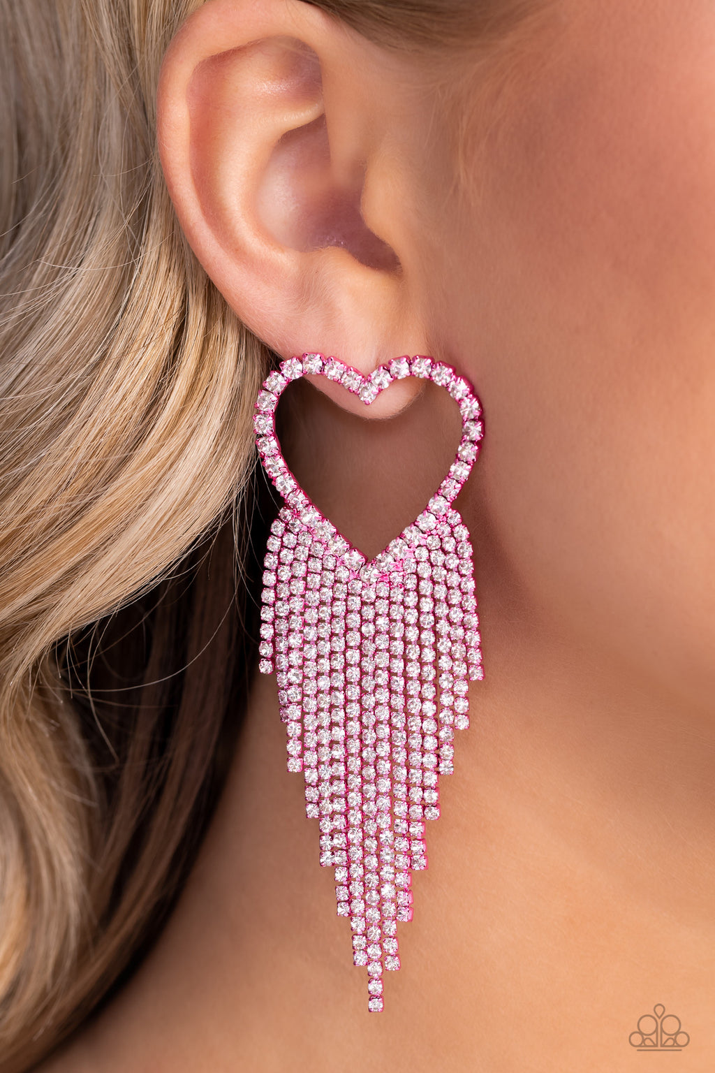five-dollar-jewelry-sumptuous-sweethearts-pink-post earrings-paparazzi-accessories