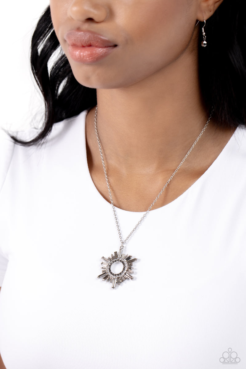 ◆STONEHENgE◆ edge silver necklace SA24A54F Sterling Silver Zen Moon Pendant Necklace | HEIDIJHALE