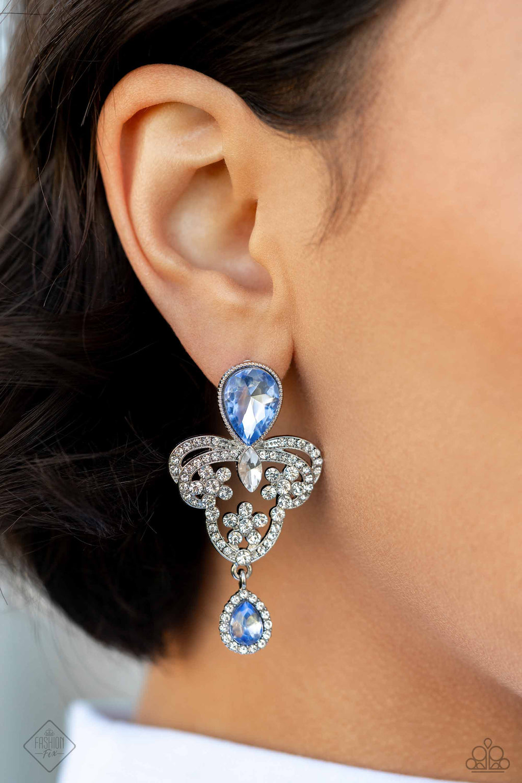 five-dollar-jewelry-giving-glam-blue-post earrings-paparazzi-accessories