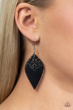 Naturally Nostalgic - Black Earrings - Paparazzi Accessories