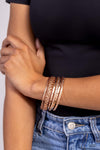 Stockpiled Shimmer - Rose Gold Bracelet - Paparazzi Accessories