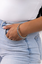 Thrilling Texture - White Bracelet - Paparazzi Accessories