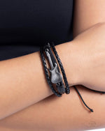 Lead Guitar - Black Bracelet - Paparazzi Accessories