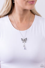 Enchanted Wings - Silver Necklace - Paparazzi Accessories