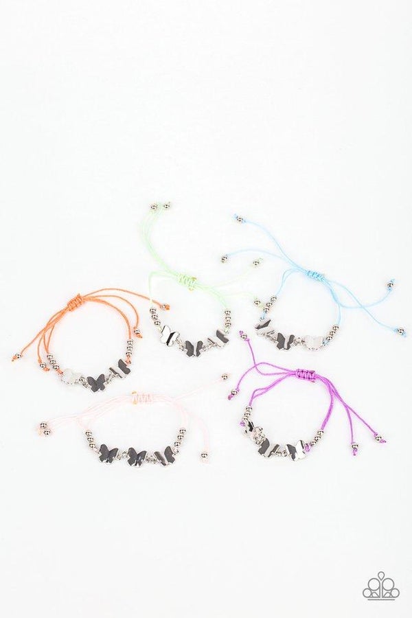 Starlet Shimmer Silver Butterfly Kids Bracelet Pack of 10