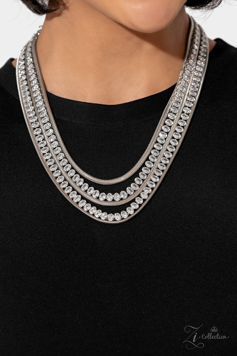 Tenacious - White  - Paparazzi Accessories