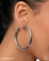 Curve Ball - Silver Earrings - Paparazzi Accessories