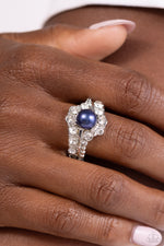 Titanic Tango - Blue Ring - Paparazzi Accessories
