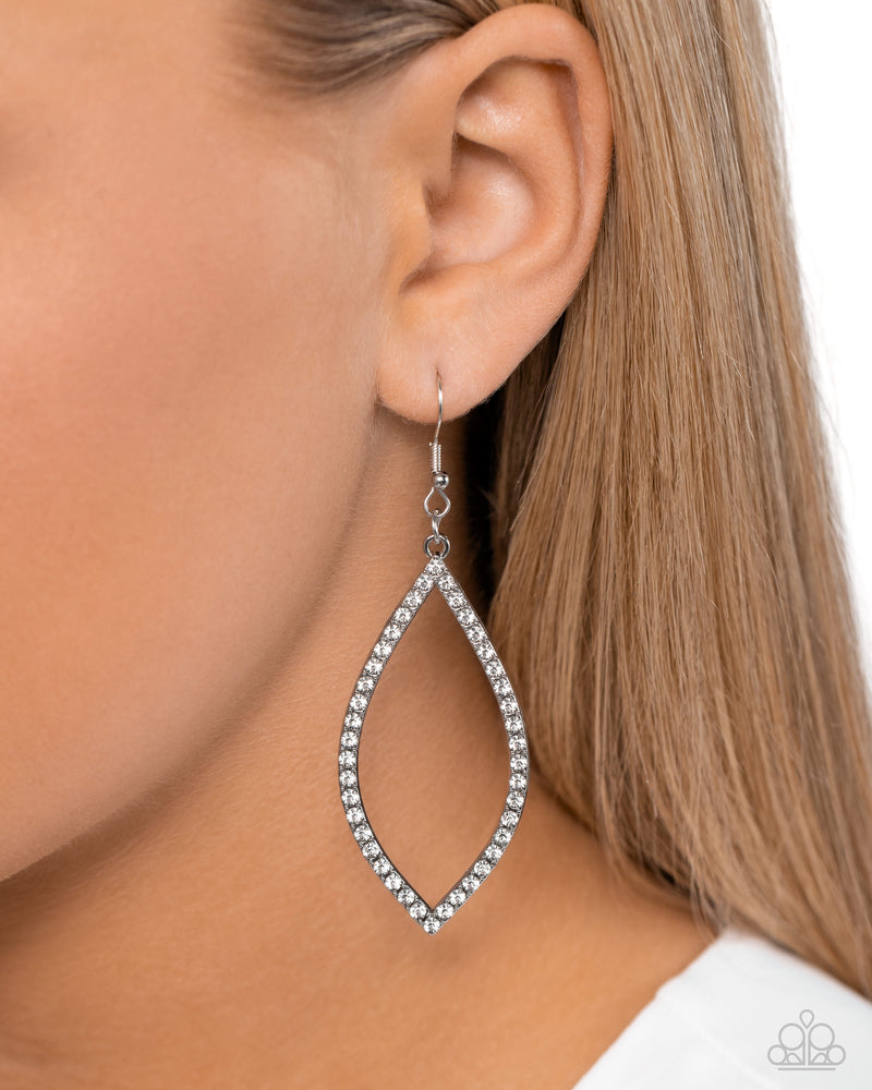 Prosperous Prospects - White Earrings - Paparazzi Accessories