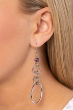 Glitzy Gesture - Purple Earrings - Paparazzi Accessories