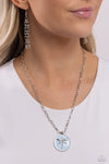 Decorative Dragonfly - Blue Necklace - Paparazzi Accessories